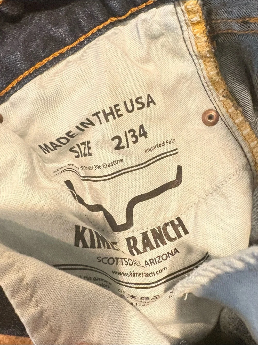Kimes Ranch Sarah Jeans Size 2/34 High Rise Slim Bootcut Western USA